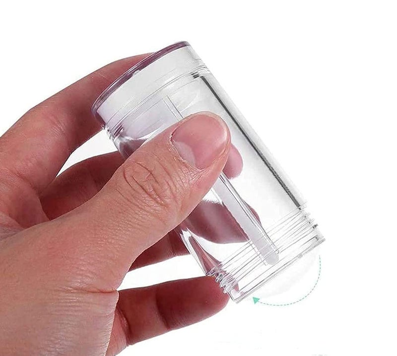 Healthcom 10 Pcs 30ml Empty Deodorant Containers Twistup Filling Stick Clear Plastic Deodorant Container 1 Oz Refillable Deodorant Bottles Bottomfill Round Lip Balm Tubes for DIY Lipstick Crayon - Image 3